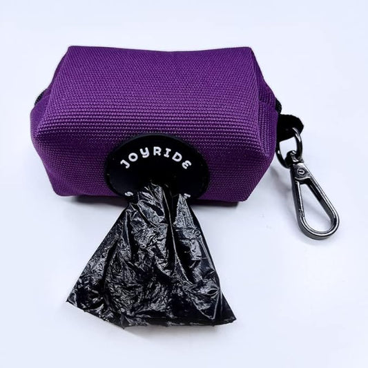 Joyride Harness Poop Bag Dispenser - 1 Additional Roll of Premium 9”x13” Poop Bags Included, D-Clip Attaches to Leash or Harness - Fits Standard Doggy Waste Bag Rolls