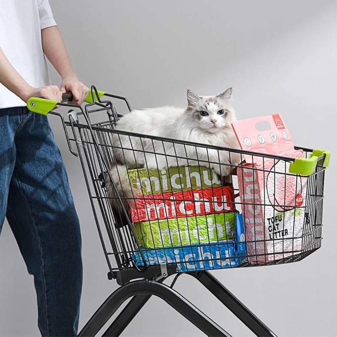 Michu Tofu Cat Litter Natural Clumping Tofu Cat Litter, Fast Clumping and Easily Scoop-able 5.5lb/88oz 5 Scents - Ocean Fresh, 4 Pack