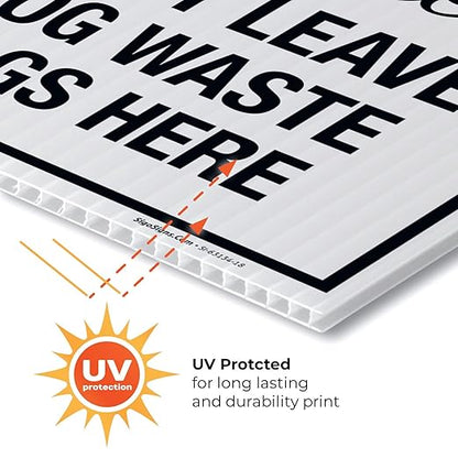 No Pets Allowed in Athletic Field Areas (4 Pack) Double Sided 9x12 Inches, Corrugated Plastic with Metal H Stake, Made in USA
