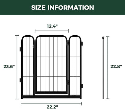 FXW Homeplus Unleashed Dog Playpen Designed for Indoor Use, 1 Add-on Gate, 24" Height for Puppy and Small Dogs, Black │Patented