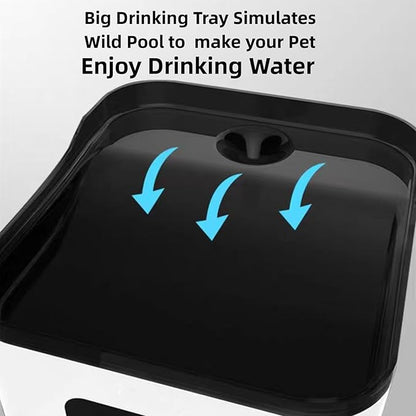 Cat Water Fountain Automatic YSpetclp 4L/135oz Large Capacity,Cordless,Rechargeable, Battery Operated 2 Flowing Modes Dog Fountain, Water Dispenser with Replacement Filters for Cats, Dogs and Pets