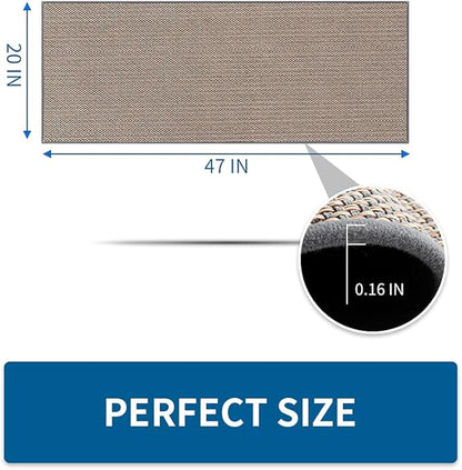 MontVoo Kitchen Rugs and Mats Non Skid Washable, Absorbent Runner Rugs for Kitchen, Front of Sink, Kitchen Mats for Floor(Grey, 20"x47")