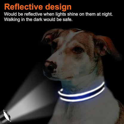 Joytale Reflective Dog Collar, Soft Neoprene Padded, Metal D-Ring, Nylon Pet Collar Adjustable for Extra Large Dogs, Royal Blue, XL