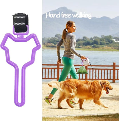 Dog Poop Bag Holder, Waste Bag Holder, Dog Poop Bag Carrier, Hand Free Holder (10 pack, Purple)