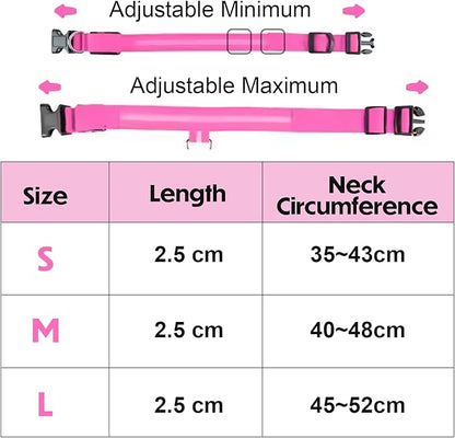 Light Up Dog Collar – Reflective, Adjustable & Rechargeable Electronic Glow Pet Collars – Bright, Comfortable, High Visibility LED Dog Collar for Night Safety, Outdoor Walk, Flashing Fun, Pink, Medium