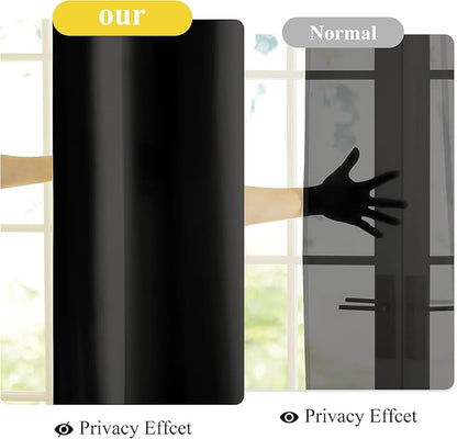 NICETOWN Black Sheer Curtains 84 inches Long 2 Panels for Living Room, 52" Wide Grommet Window Drapes for Nursery- Home Decoration Light Filtering Elegant Window Treatment