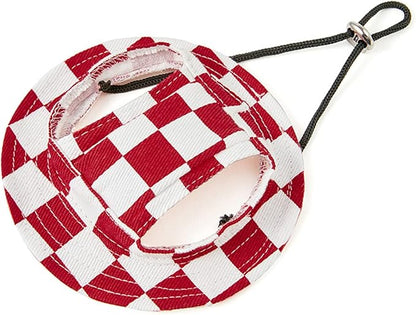 Round Brim Princess Hat Visor Hat Pet Dog Mesh Porous Sun Hat with Ear Holes for Small, Extra Small Dog Teddy, Pug, Chihuahua, Shih Tzu, Yorkshire Terriers, Papillon U-red L