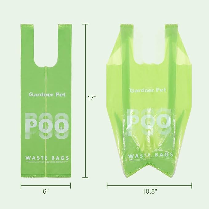 Dog Poop Bags with Handles 10 Rolls, 120 Counts Pine Scented Dog Waste Bags with Dispenser, Leak Proof and Extra Thick, Easy-Tie Pet Poop Bags with Holder for Dogs, Puppies, Cats, Kitten