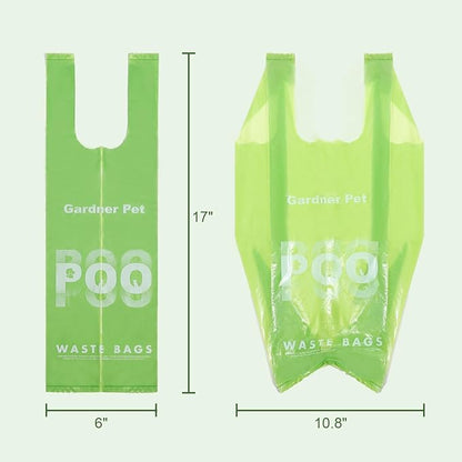 Dog Poop Bags with Handles 10 Rolls, 120 Counts Pine Scented Dog Waste Bags with Dispenser, Leak Proof and Extra Thick, Easy-Tie Pet Poop Bags with Holder for Dogs, Puppies, Cats, Kitten