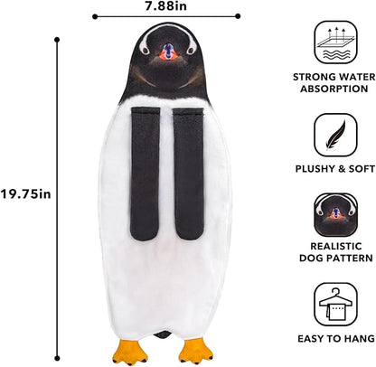 AGRIMONY Penguin Funny Hand Towels for Kitchen Bathroom - Cute Penguin Gifts for Kids Women Men Teens- Easter Valentines Mothers Fathers Housewarming Christmas Birthday Gifts for Animals Lovers