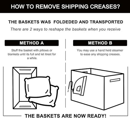 OIAHOMY Extra Large Blanket Basket, 95L Woven Storage Basket, Cotton Rope Toy Bin for Baby Room, Container for Storage in Living Room, 24''×17''×14'', Black & White