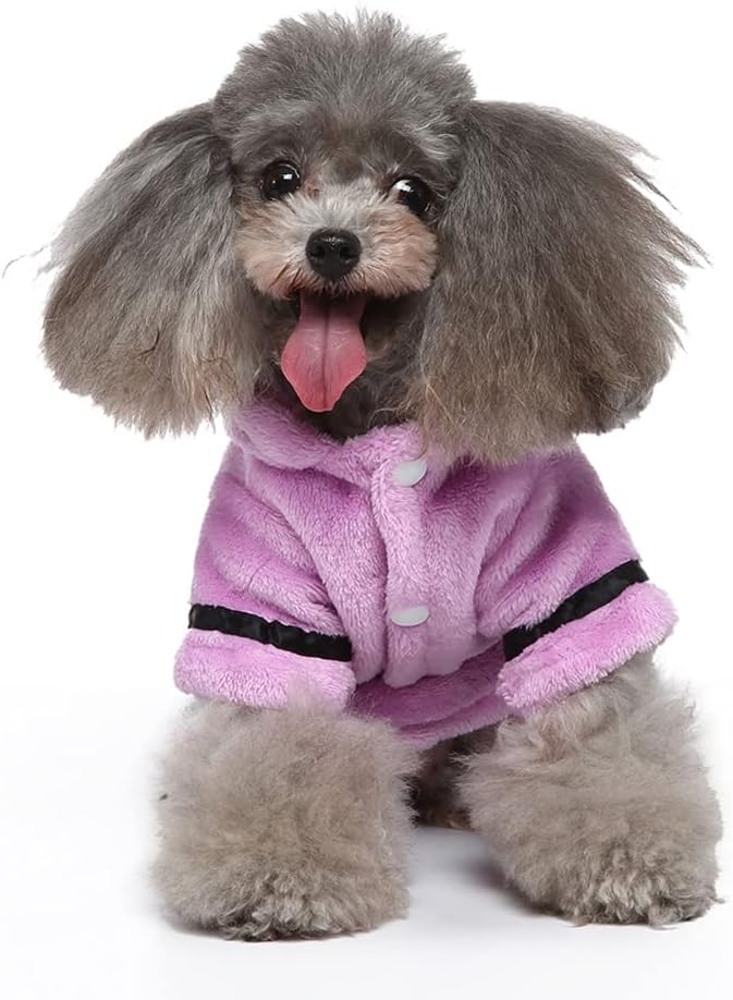 Dog Drying Robe Coat Super Absorbent Soft, Fast Drying Pet Dog Bathrobe Towel with Adjustable Waistbelt