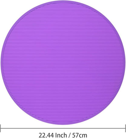 Pet Grooming Table Non-Slip Mat - Padded Mat for at-Home Grooming Dogs and Cats,Bathing Mat for Pets, Diameter: 22.4inch/57cm (Purple, Diameter: 22.4inch/57cm)