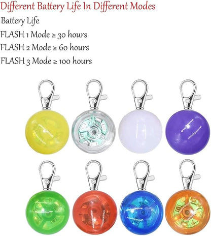 8 Pack Dog Lights for Night Walking, 3 Modes Dog Collar Light for Night Time, IP68 Waterproof Dog Lights Clip On, LED Safety Light for Large Medium Small Pets, Running, Camping, Climbing, Bike