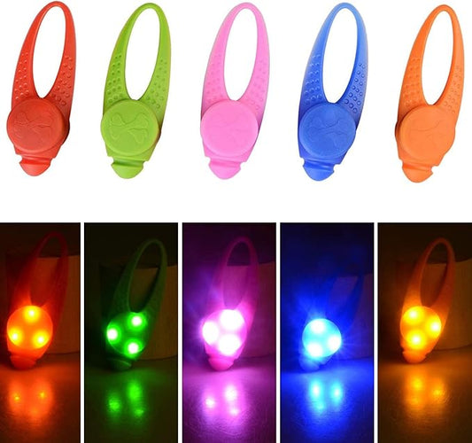 5-Pack LED Light Up Dog Collar Light, Waterproof Dog Cat Pet Safety Strobe Harness Leash Necklace Lights for Large Medium Small Dogs at Night Time Walking Camping Warning Reflective Gear Accessories