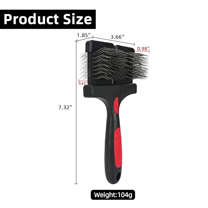 Double-Sided Slicker Brush for Dogs Flexible Soft-Tip Dog Brush Professional Pet Grooming Brush for Dogs,Poodles,Doodles,Golden,Labradoodles Remove Loose Hair/Undercoat/Tangles