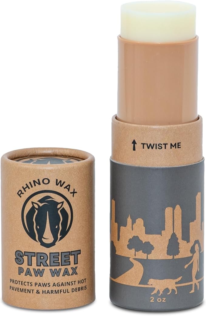 Dog Paw Protector for Hot Pavement - Use Street Wax Before Taking Dogs on Asphalt - Balm Protects from Warm Surfaces Rocks Road Debris - Great for Dogs who Hate Dog Shoes for Hot Pavement