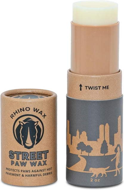 Dog Paw Protector for Hot Pavement - Use Street Wax Before Taking Dogs on Asphalt - Balm Protects from Warm Surfaces Rocks Road Debris - Great for Dogs who Hate Dog Shoes for Hot Pavement