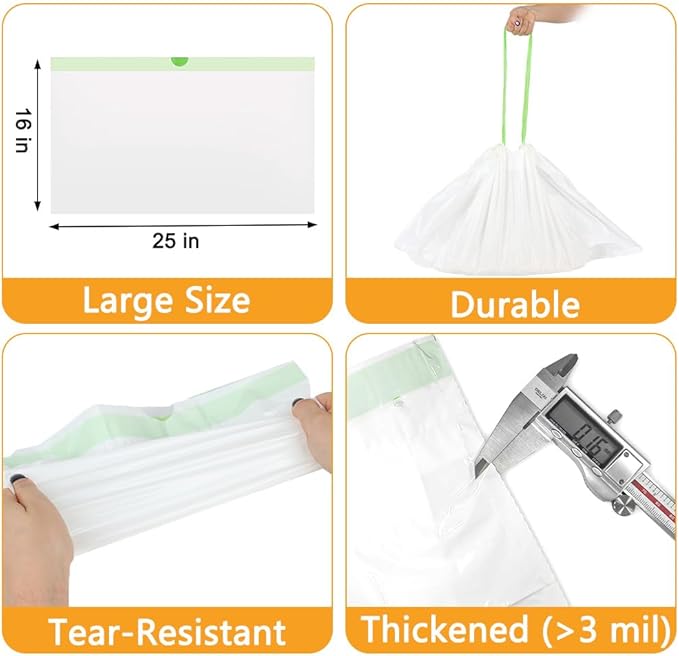 SZEE Travel Litter Box for Cats with Zipped Lid with 3 Pcs Disposable Liner Bags, Easy Cleaning, Suitable for Pets up to 15lbs, Portable Litter Box for Travel, Car, Hotel, Airplane, Camping - Black