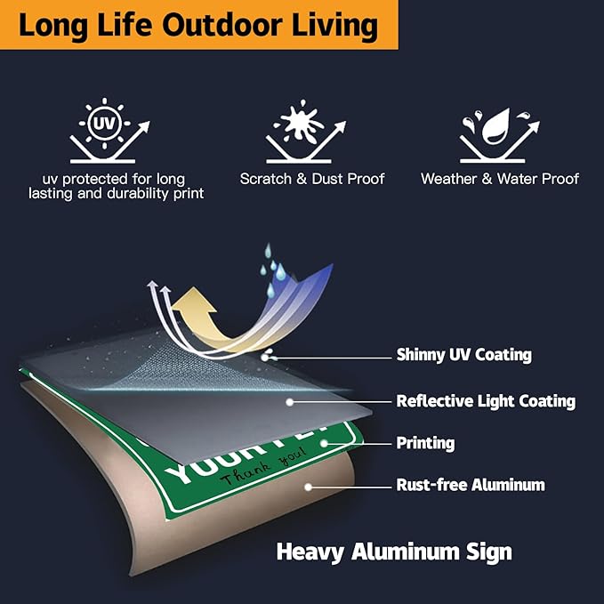 2-Pack Clean Up After Your Dog Signs, 10"x7", Rust Free Reflective Aluminum Yard Signs, UV Protected, Weatherproof