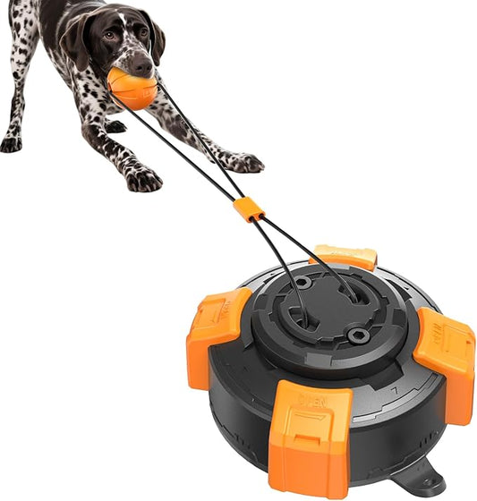 Interactive Suction Cup Dog Toy for Boredom Relief, Tug of War and Self Play with Rope and Rubber Ball, Dog Toys to Keep Them Busy Indoors Or Outdoors (bo)