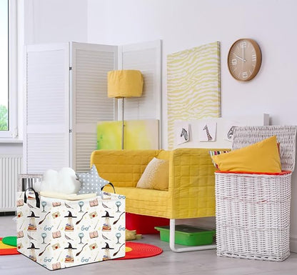 Rectangular Storage Basket Empty,Storage Bin with Handles,Room Decor,Gift Basket,Book Box(Magic)