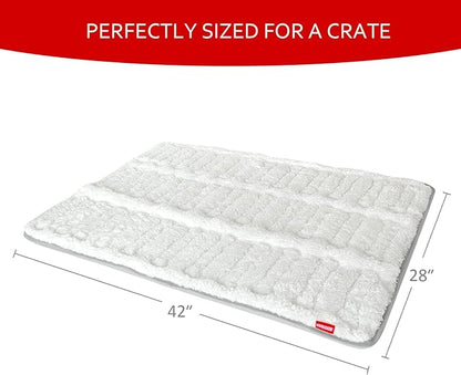 Dog Bed Crate Mat(42" X 28"), Soft Plush Dog Bed Pad Machine Washable Crate Pad, Dog Sleeping Mat with Anti Slip Bottom