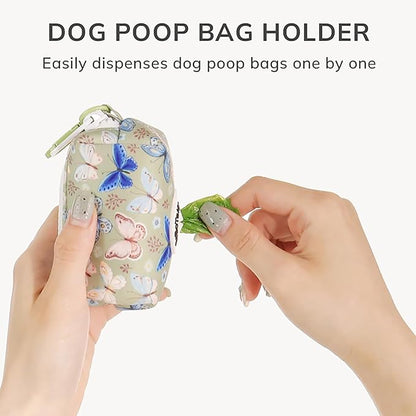 Dog Poop Bag Holder with Clip, Stylish Doggy Waste Bag Dispenser for Dog Leash, Durable Portable Poop Bag Carrier No Include Poop Bag Inside