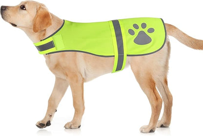 Candofly Reflective Dog Vest, High Visibility Dog Hunting Vest Lightweight Safety Dog Jacket for Night Walking Camping (Neon Green, X-Large)