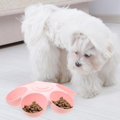 POPETPOP Cat Food Bowl with 6 Bowls - Pet Feeder for Kitten Puppy, Multi Cat Dishes, Multiple Dinner Feeder for Indoor s, Dishes for Food and Water