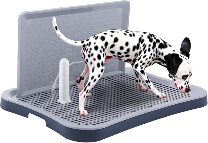 Pee Pad Holder,Indoor Dog Potty Pad,Puppy Potty Training Tray,for Small and Medium-Sized Dogs,20"*15", with Pee Wall, Non-Skid Feet(Navy Blue)