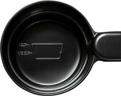 Dog Food Scoop 1 Cup 1/2 Cup - Melamine Dog Food Measuring Cup, Pet Food Scoop for Dog Cat...Comfortable Long Handle for Easy to Scoop Food, Black 1 Cup