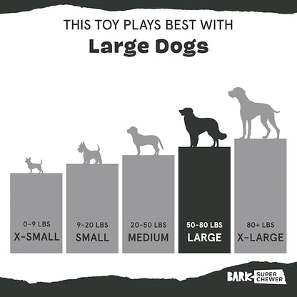 Barkbox Super Chewer Tough Dog Chew Toys for Aggressive Chewers, Treat Dispensing (Carrot - Small)