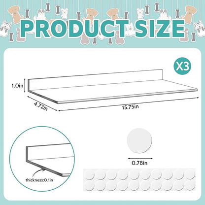 3 Pcs Window Sill Protector, Pet Window Guard,Transparent, Window Sill Cover, Protection from Dog and Cat Scratching Chewing Slobbering, Heavy Duty Scratch Shield(15.75"x 4.72"x 1")