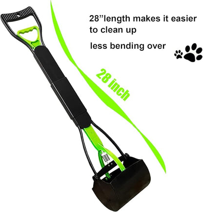 ienjoyed 28" Large Pooper Scooper for Dogs, Heavy Duty Poop Scooper for Large Medium & Small Dog, Pet Dog Pooper Scooper for Grass & Gravel Pick Up