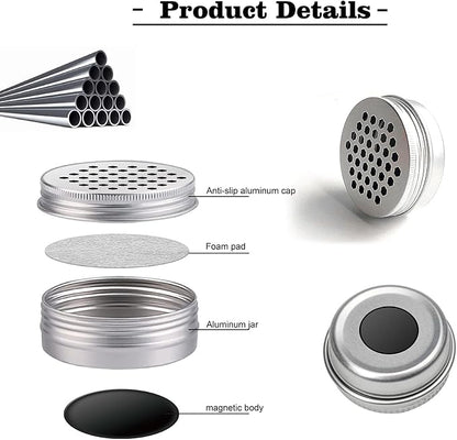 18 Pack Dog Scent Work Tins Training Kit Nose Work Magnetic Dots Scent Work Containers for Dogs Training Metal Box Smell Aluminum Cans with Lids (18pack)
