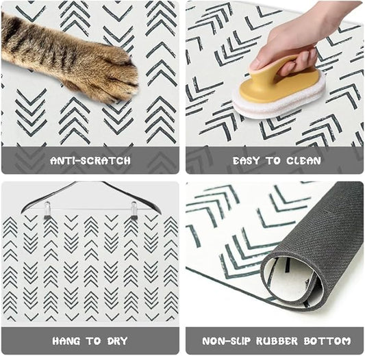 Dog Food Mats for Floors Waterproof, Dog Cat Water Bowl Mats Pet Feeding Absorbent Mat Dog Cat Pet Placemats for Food and Water 16 * 24 inch