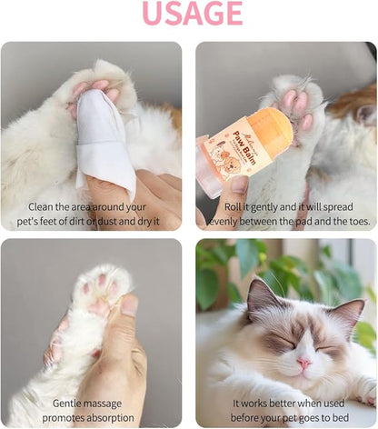 Cats Paw Balm Lick Safe,paw Butter for Cat-Friendly Natural Ingredients1.41oz, Pet Paw Wax moisturizer for Cat,for Healing Cracked Dry Paws,Snouts,Joint Care,Nose Butter for Cats,Pink