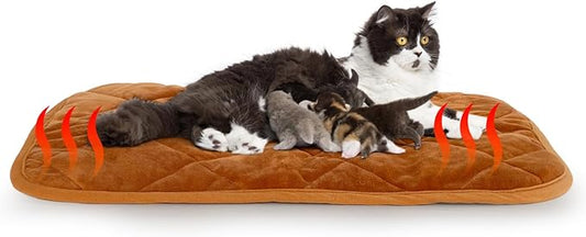 NAMOTEK Self-Warming Cat Bed Indoor/Outdoor Super Soft Self Heating Pet Mat Washable Thermal Pad for Cat & Dog 35x23 inch