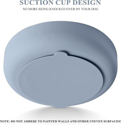 Coomazy Extra Large Slow Feeder Bowl, Silicone Dog Bowl with Suction Cups, Slow Feeder & Non-Slip Design, Boredom and Anxiety Reducer, Suitable for Large Dogs, LightBlue