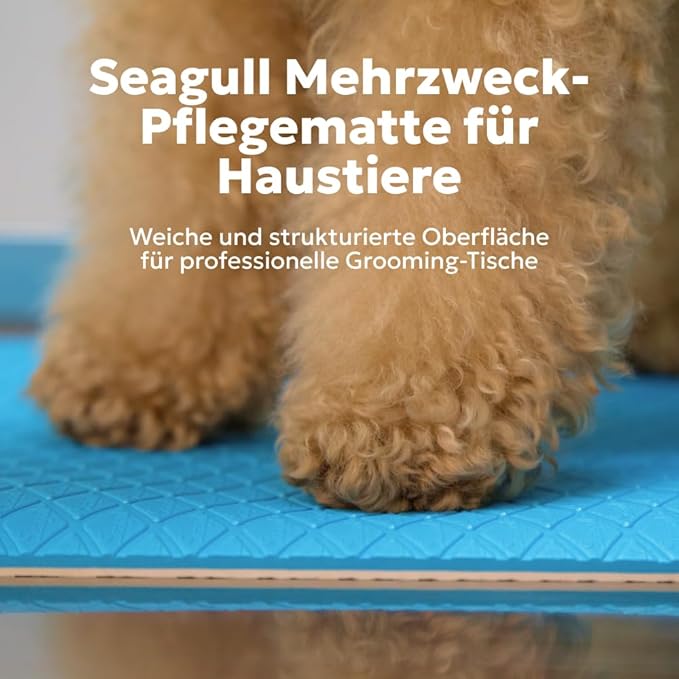 Seagull Multipurpose Foam Rubber Pet Grooming Table Mat 16 x 24 Inch Dog Grooming Mat for Table Cat Grooming Mat Dog Bath Mat Pet Vet Mat Non Slip Soft Waterproof Light Blue