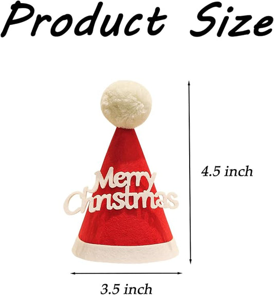 5 Pcs Christmas Dog Hats Cute Cats Party Hats Pet Set Dogs Santa Hats Puppies Kittens Grooming Accessories Costumes. (Small Christmas A)