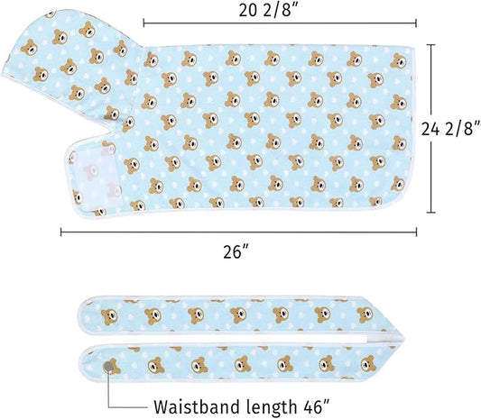 HDE Dog Bathrobe Super Absorbent Quick Drying Puppy Towel Wrap Coat Adjustable After Bath Robes with Hood for Dog Sizes S-XXL Teddy Bears M