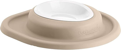 WeatherTech Single High Pet Feeding System w/Plastic Dog/Cat Bowls - 1.5" High Stand Tan (PSH0801TNTN)