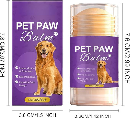 Safe Dog Paw & Nose Balm, Fermented Coconut Oil Pet Balm, Soothes Dry Cracked Paws Nose Elbows for Dogs & Cats, Horse Hoof & Joint Care, French Bulldogs & All Breeds 1.06oz（30g）