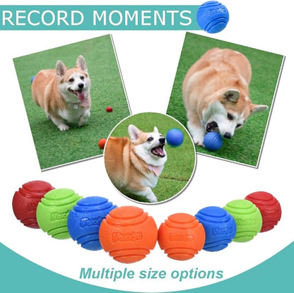 4 Pcs Rubber Balls, 2.75in/7cm in Diameter for Large Dogs Over 60 Lbs - High Bounce, Waterproof, Chew Resistant Toy Balls Belgian Malinois Gifts (7cm)