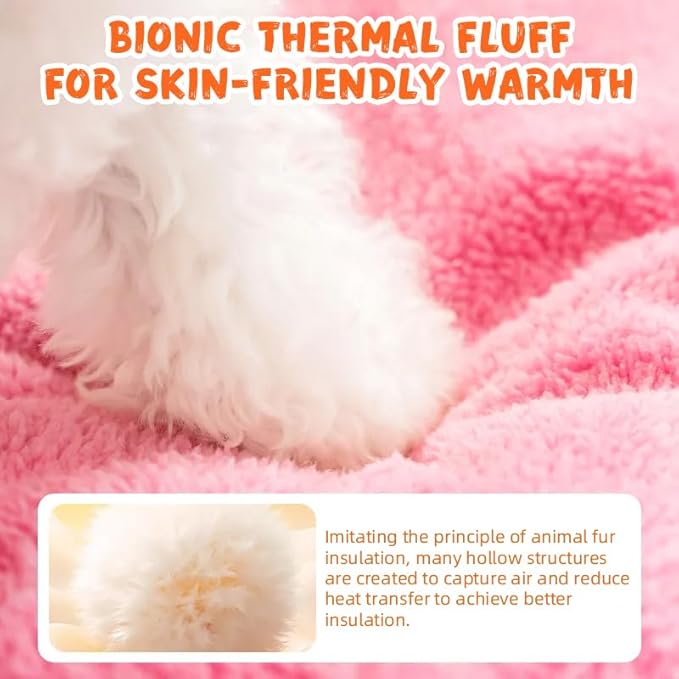 Calming Cat Bed for Anxiety - Cozy Donut Dog Bed with Warming & Machine Washable, Soft Faux Fur Plush Round Cushion for Small Medium Cats & Small Dogs, 21.6 Inches