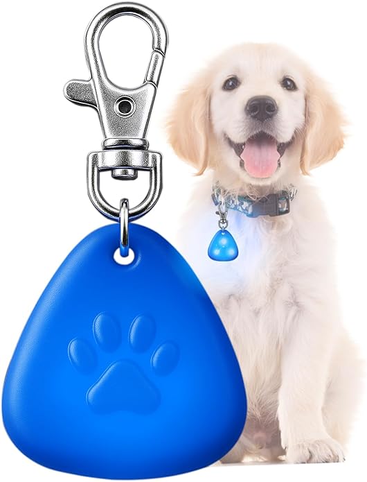 QUELIEN LED Dog Collar Light, Clip-On Dog Safety Light for Night Walking, High Visibility Light Up Dog Collar Accessory for Summer Camping & Hiking, Lightweight for All Pets, Blue