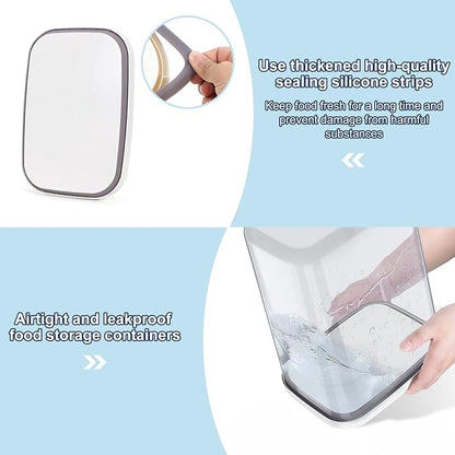 5-8 Lbs/6Qt Airtight Dog Cat Food Storage Container and Pet Storage Bin BPA-Free, PET Clear Stackable Dog Treat Containers Measuring Scoop Suitable for Dogs Food, Cats Food and Other Dry-1Pack