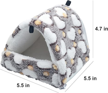 2 Pieces Small Pet Cage Hammock Guinea Pig Bed Hideout, Warm Rat Hammock Bed Bunkbed Sugar Glider Hammock Guinea Pig Cage Accessories Bedding for Squirrel Rat Hedgehog Chinchilla Nest Tent (Coffee)